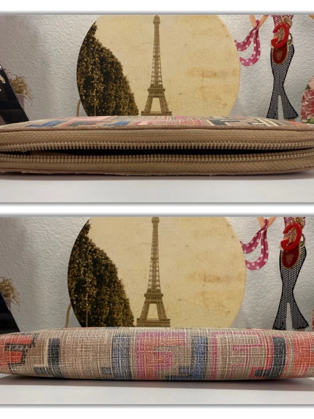 ALLURING FENDI FF LIMITED EDITION ZUCCA MULTI-COLOR ZIP AROUND WALLET!